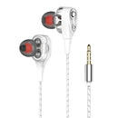 Wired Earphone Universal 3.5mm Bass Earbuds In-Ear Earphones w/Mic (White)