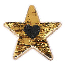 Star Heart Reversible Sequins Sew On Patch for clothes DIY Cra â„–[