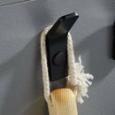 5Pcs Black Robe Hooks Key Aluminum Bathroom Towel Hook Wall Mounted Clothes