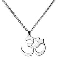 Stainless Steel Gymnastics Sanskrit Design Buddha Charms Pendant Necklace