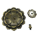 Incense Burner Holder Censer Plate For Candle Aromatherapy Lotus Bronze