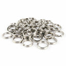 50PCS Fishing Solid Stainless SteelConnector Snap Split Tackle Lure SH Ring G8K0