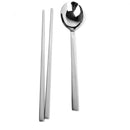 Reusable Long Handle Stainless Steel Chopsticks Serving Spoon Dinner Spoons