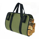 Firewood Log Carrier Bag Waxed Canvas Fire Wood Holder for Fireplace Stove