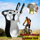 Outdoor Camping Multi Functional Fork Carabiner EDC Wrench Spoon Opener New K5U6