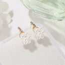 Lady Pearls Ball Dangle Ear Stud Casual Elegant Women Drop Earrings Jewelry