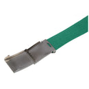 Unisex Plain Webbing Canvas Metal Buckle Belt (Green)