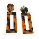 Fashion temperament tide female stripe acrylic acetate geometric square wil U6E2