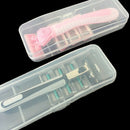 2pcs Universal Handle Shaver Storage Box Full Transparent Plastic Case Razor Bj