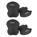 2x Black Oxford Professional Knee Pads for Flooring, Construction, Gardening