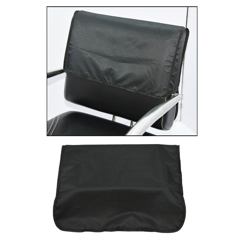 Salon Hairdressing Barber Chair Back Cover Hair Plastic PVC Waterproof Black