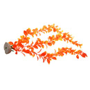 Orange Bush Leaves Plastic Plant Ornament for Fish Tank W2Q8