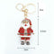 Christmas Rhinestone Santa Claus Bag Pendant Keychain Car Key Ring Jewelry