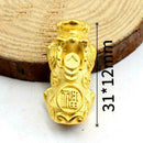 Feng Shui Black Obsidian Alloy Wealth Beads Chinese New Pixiu Gifts Pendant T6G5