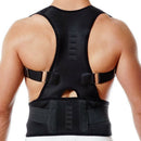 Posture Corrector Magnetic Lumbar Back Shoulder Straight Belt Therapy Black