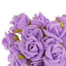 100 xMini Artificial Roses Flowers Bouquet Wedding Home Romatic Decor Purple