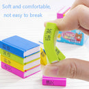 4 Pcs / Pack Book Style Pencil Eraser Kid Stationery School Office Supply3C