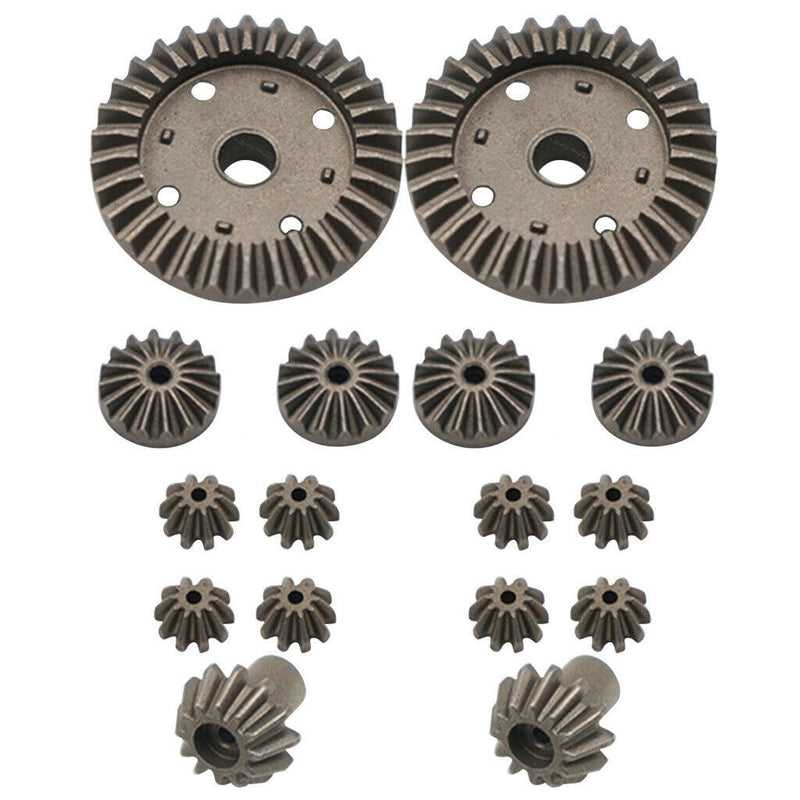 16Pcs Upgrade Parts Motor Driving Gear Metal Differential Gear Combo Set Made of