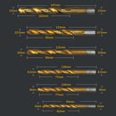 13Pcs Drill Bit Titanium Coated Metal HSS Twist Drill Bit Steel Brick Set Tools