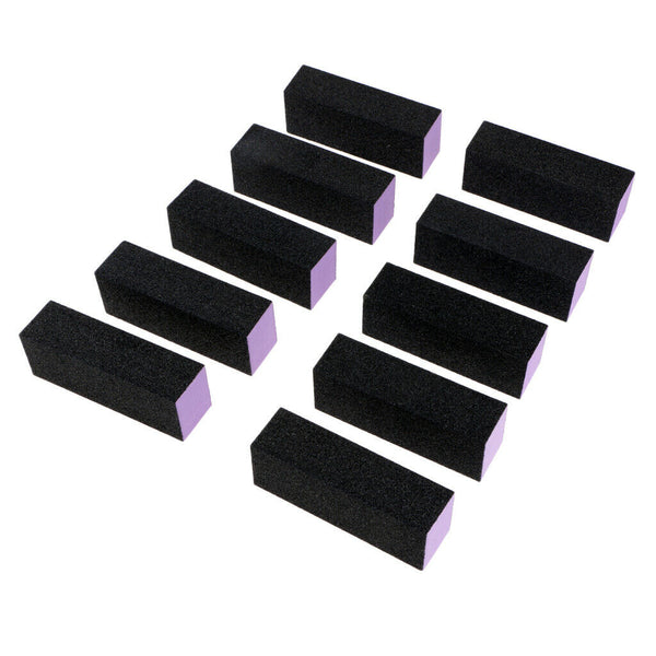 10PCS 4 Way Nail Buffer Buffing Block Sanding File Acrylic UV Smooth Sponge