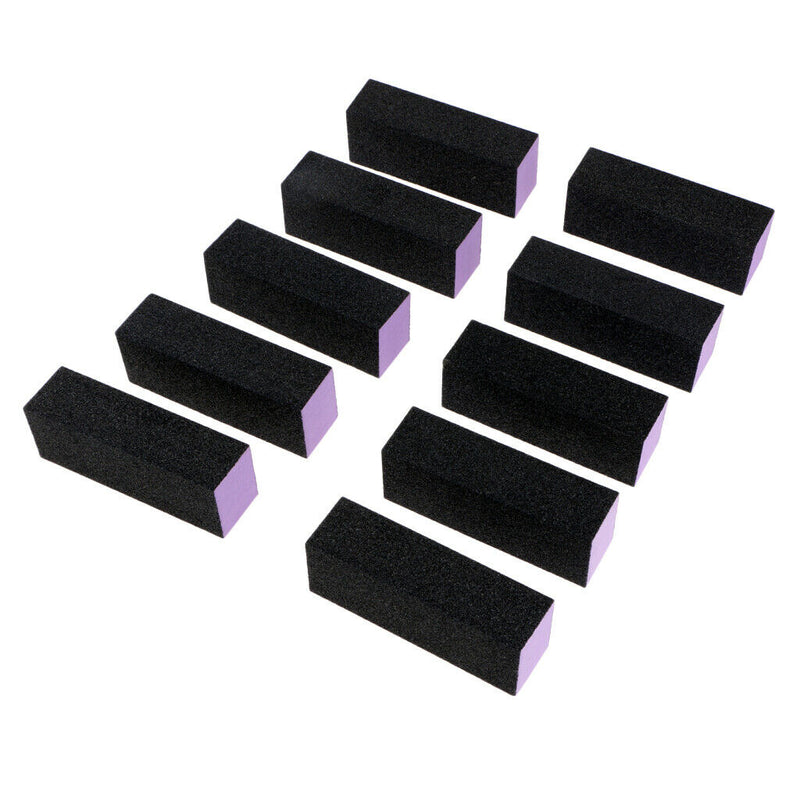 10PCS 4 Way Nail Buffer Buffing Block Sanding File Acrylic UV Smooth Sponge