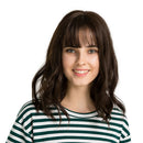14" Short Bob Shoulder Length Wavy Curly Natural Full Hair Wigs With Neat Air