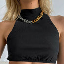 Punk Metal Thick Chain Choker Women Men Splicing Necklace Club Jewelry Gift