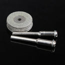 10X 20mm Emery Diamond Coated Double Side Cutting Discs with 2 Joint Lever