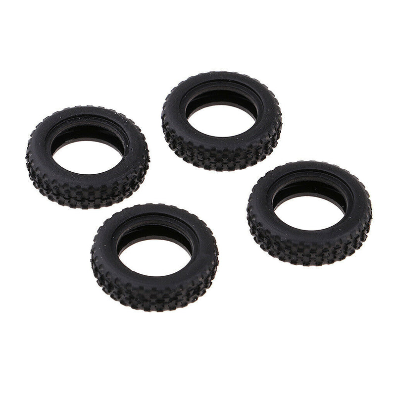 4x Wheel Tire Tyres Replacement (Black) for WLtoys K979 K989 1:28 Rally Car