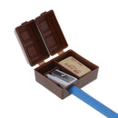 2Pcs creative chocolate plastic pencil sharpener with eraser writing statione OZ