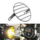 Motorcycle Headlight Cover-7Inch Retro Old School Metal Motorcycle Grill Si
