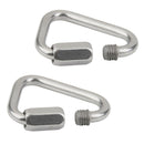 2x Outdoor Triangle Screw Locking Carabiner for Rock Climbing Mountaineering
