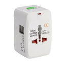 All In One Universal International Plug Adapter 2 Usb Port World Travel Ac