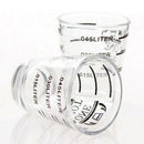 Glass Mug 1.5oz for Cofee Beer Water Milk with Graduation Clear