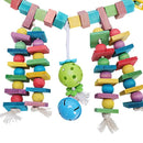 1X(Bird Parrot Toys Play Set For Bird Cage, Colorful Chewing Hanging Swing