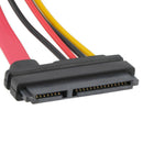 1.6FT Male to Female 7+15 pin 5 Wire SATA Data Power Combo Extension Cable Cord