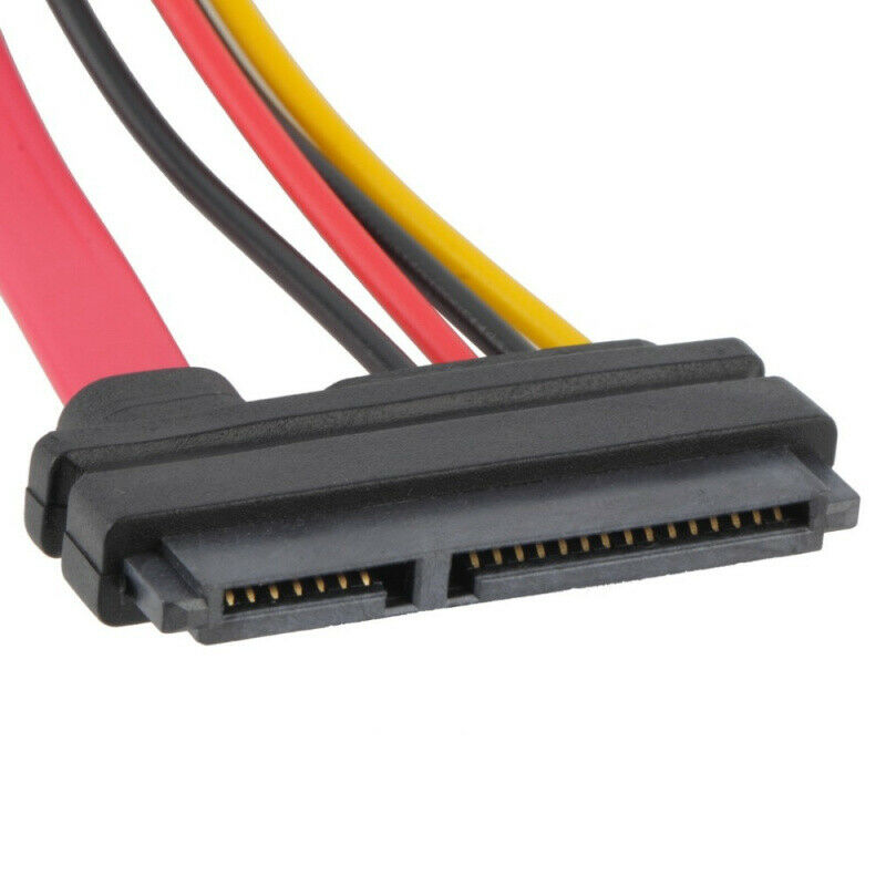1.6FT Male to Female 7+15 pin 5 Wire SATA Data Power Combo Extension Cable Cord