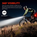 10000 Lumen Rechargeable Mountain Bike Lights Bicycle Torch Front + Rear Lamp !