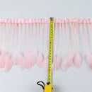 15-20cm Pink Feather Fringe Trim Sewing Edge Crafts Garment Decors 2m