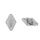 6mm 316 Stainless Steel Heavy Duty Marine Boat Diamond Pad Eye Plate, 2PACKS