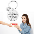 I'll Always Be Your Little Girl Father's Day Gifts Keychain Keyring For Dad Gift