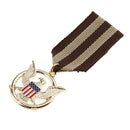 Patriotic American Eagle USA Flag Brooch Pin Fabric Medal Badge
