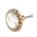 1pcs Crystal Glass Clear Round Pull Handle Glittering Rhinestone Knob for C S8F3
