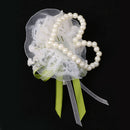 Wedding Bridesmaid Floral Calla Lily Wrist Corsage Hand Flower Bracelet