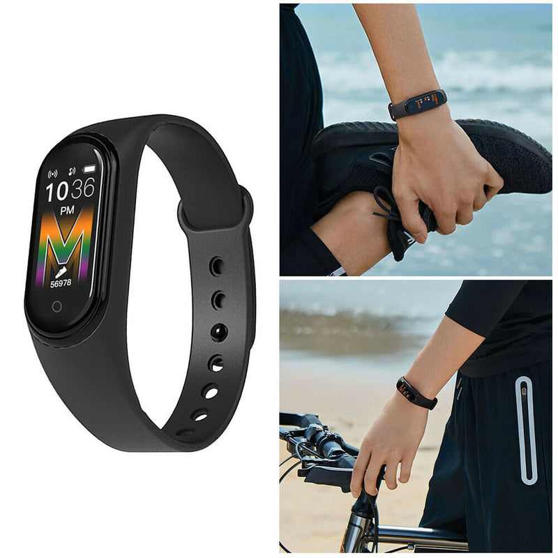 M5 Smart Band Heart Rate Blood Pressure Monitor Smart Bracelet (Black) A