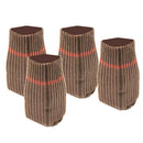 4 Pcs Knitted Furniture Socks 6.3 to 9.8 Inch Furniture Feet Caps Covers Brown