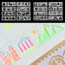 9Pc Fine Metal Hollow Drawing Ruler Painting Stencil For Journal Note Book Diary
