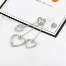 Metal Fashion Heart-Shaped Ladies Hanging Earrings Fashion Love Long Tassel
