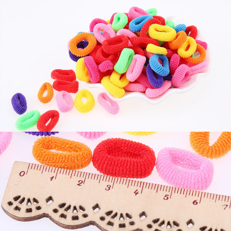 100pcs Cute Elastic Rope Baby Girl Fashion Hair Ties Ponytail Holders-Hairbands
