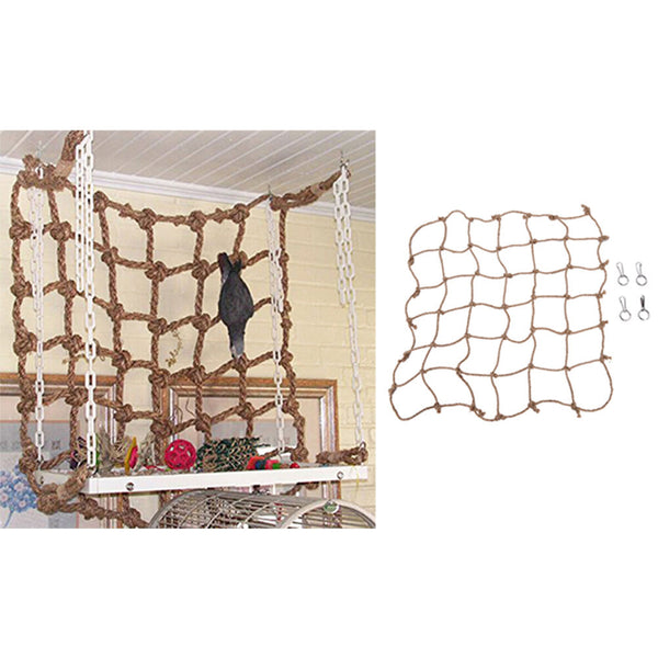 1X Birds Climbing Net Jungle Fever Rope Small Animals Swing Ladder Chew To BX